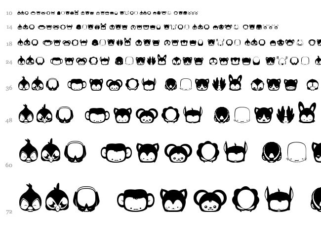 Pictoserie 7 font waterfall